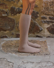 BASERANGE KNITTED RIB KNEE SOCKS