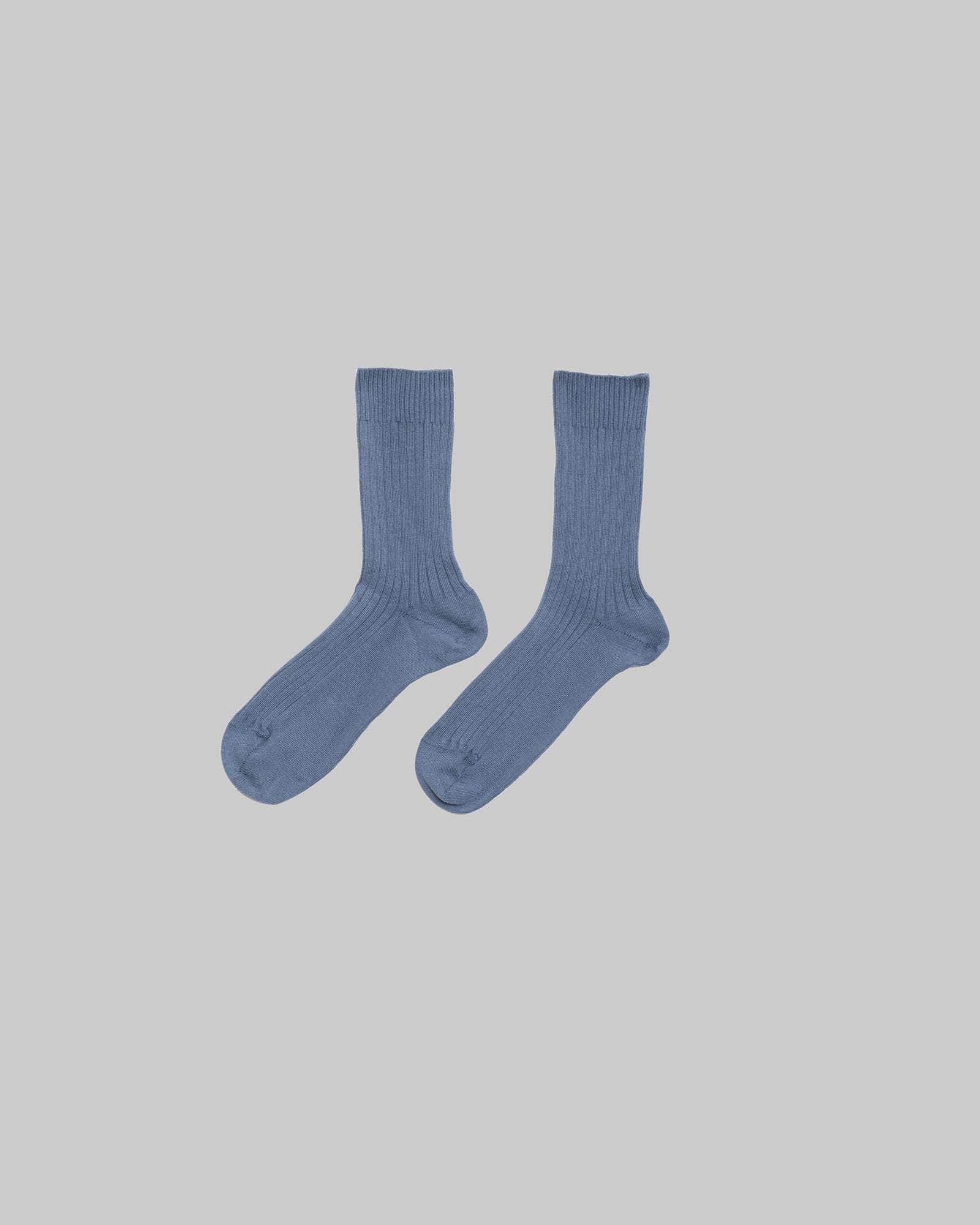 BASERANGE KNITTED RIB OVERANKLE SOCKS