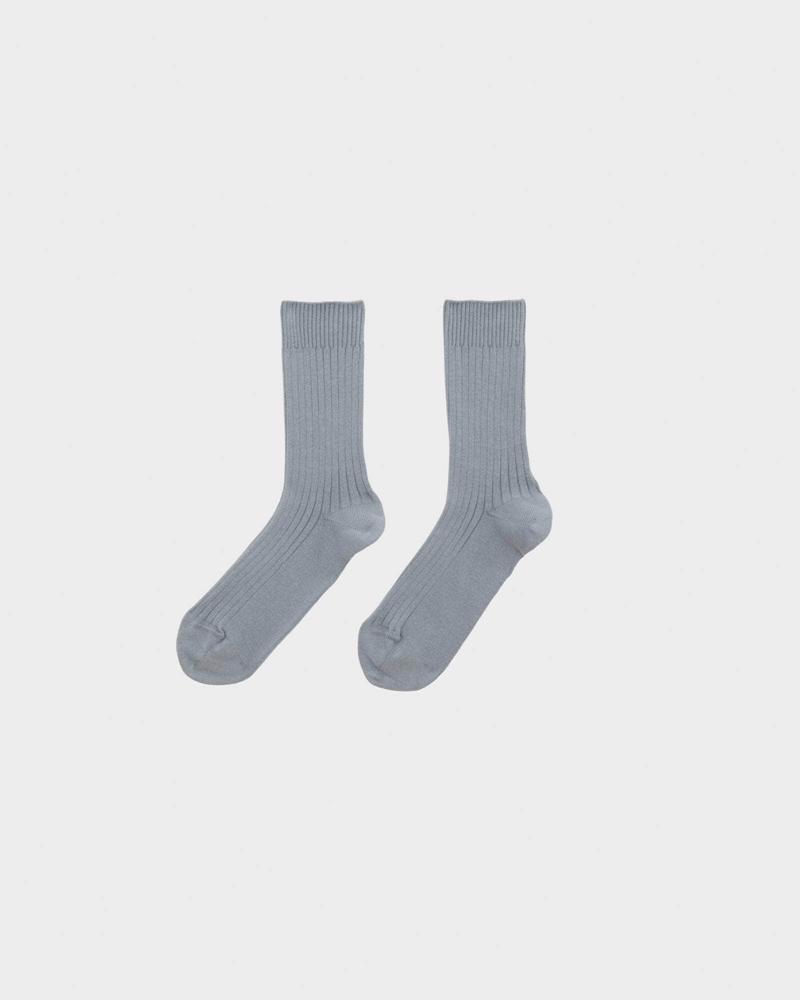 BASERANGE KNITTED RIB OVERANKLE SOCKS