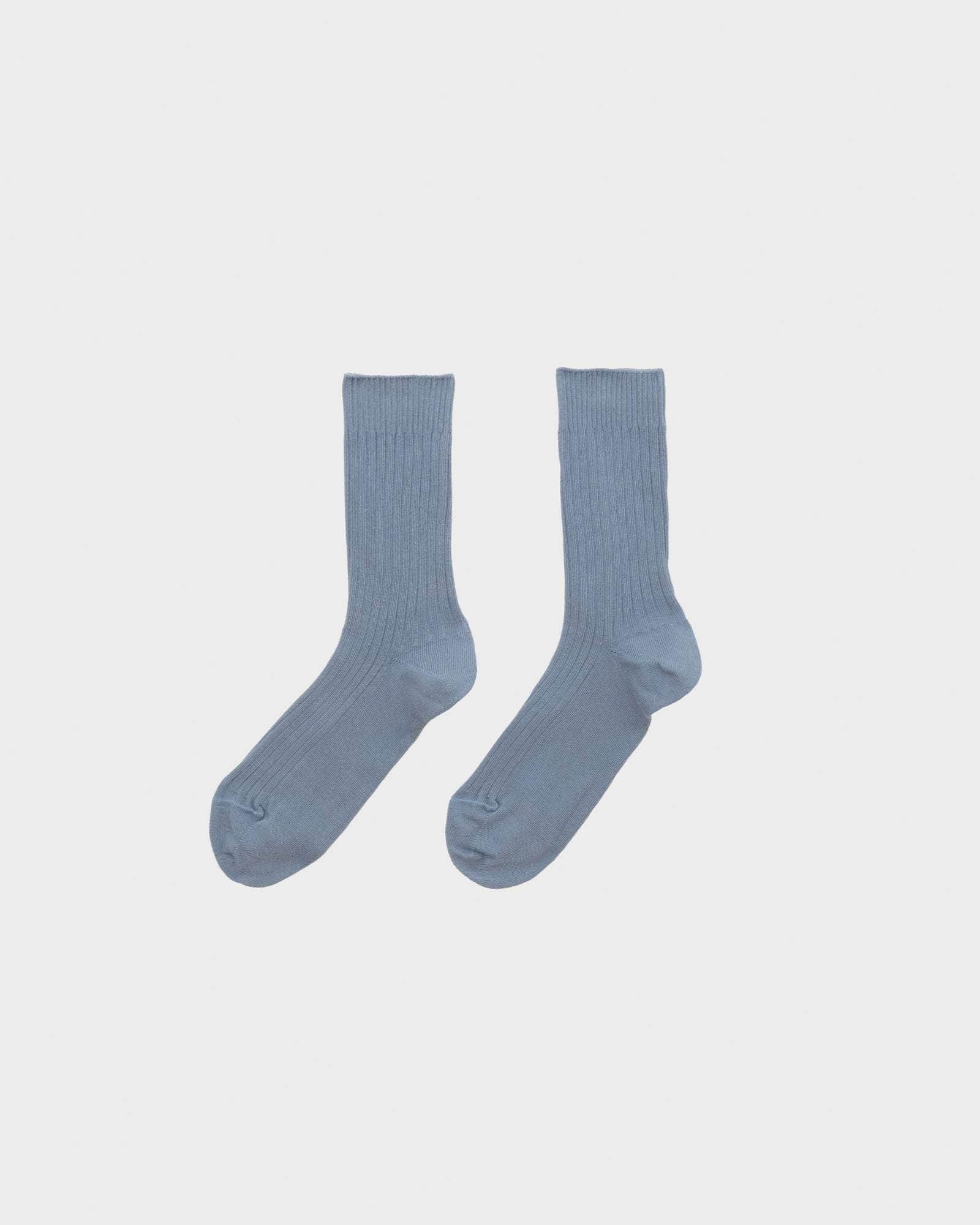 BASERANGE KNITTED RIB OVERANKLE SOCKS