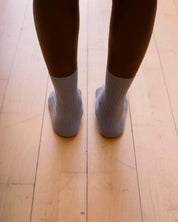 BASERANGE KNITTED RIB OVERANKLE SOCKS