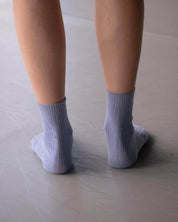 BASERANGE KNITTED RIB OVERANKLE SOCKS