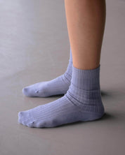 BASERANGE KNITTED RIB OVERANKLE SOCKS