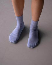 BASERANGE KNITTED RIB OVERANKLE SOCKS