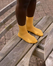 BASERANGE KNITTED RIB OVERANKLE SOCKS