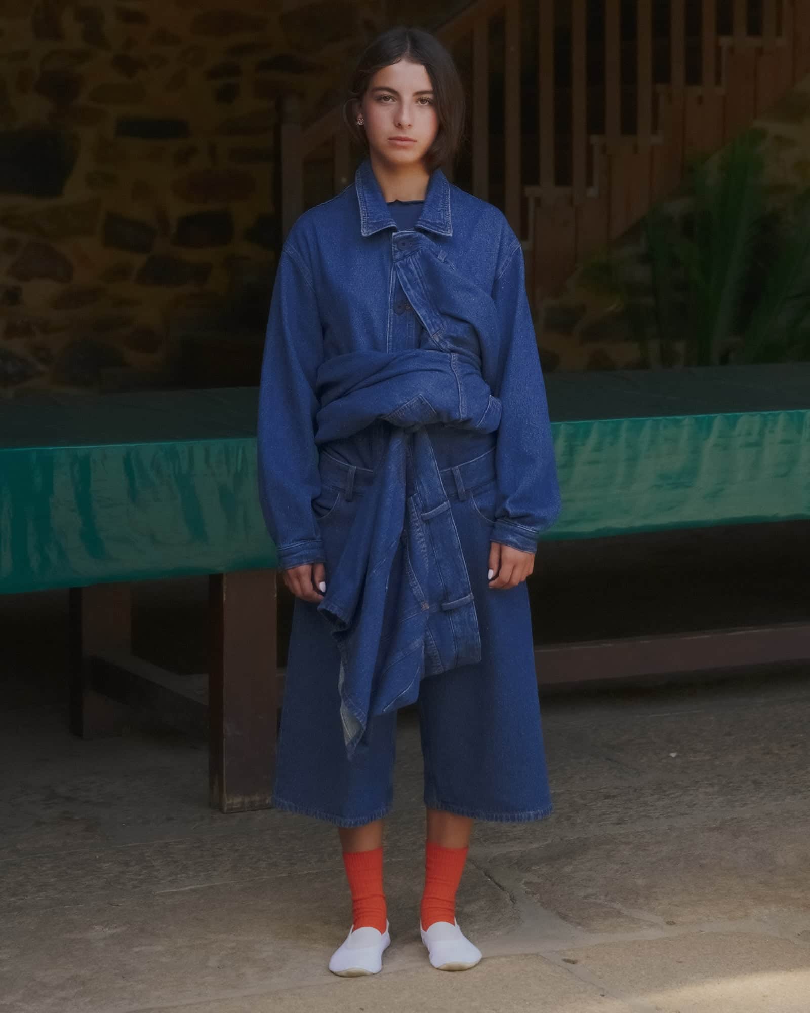 BASERANGE KNITTED RIB OVERANKLE SOCKS