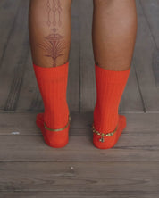 BASERANGE KNITTED RIB OVERANKLE SOCKS