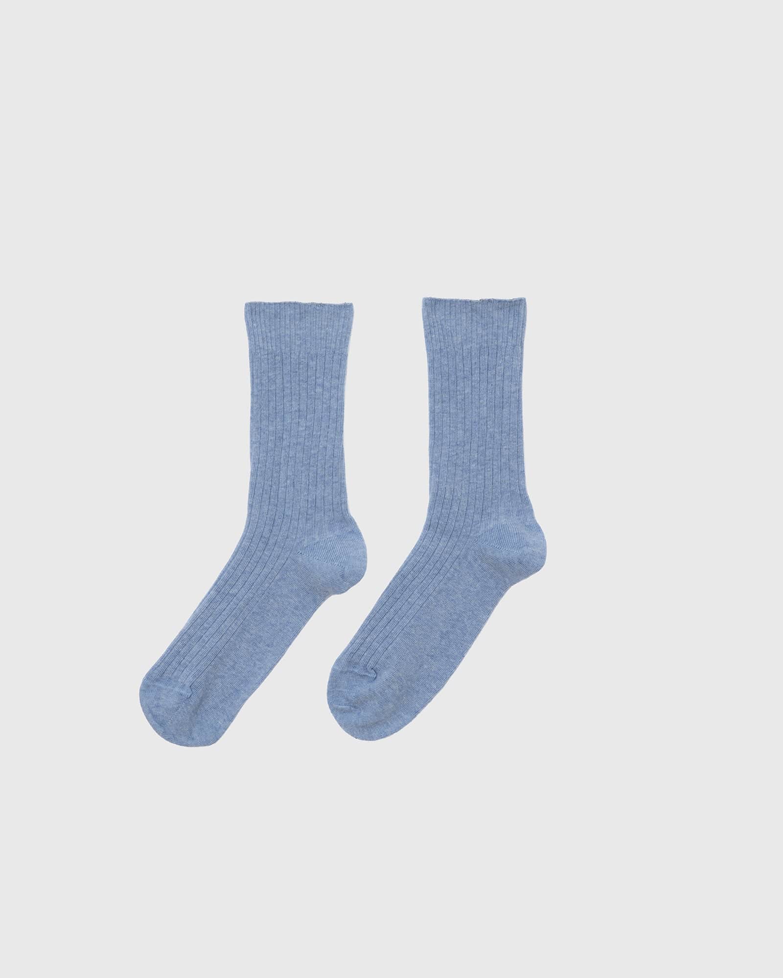 BASERANGE KNITTED RIB OVERANKLE SOCKS
