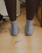 BASERANGE KNITTED RIB OVERANKLE SOCKS