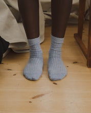 BASERANGE KNITTED RIB OVERANKLE SOCKS