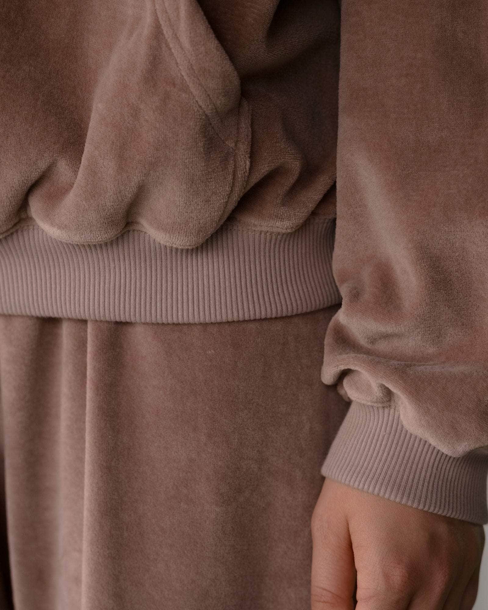 BASERANGE KNITTED RIM RAGLAN HOODIE