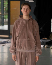 BASERANGE KNITTED RIM RAGLAN HOODIE