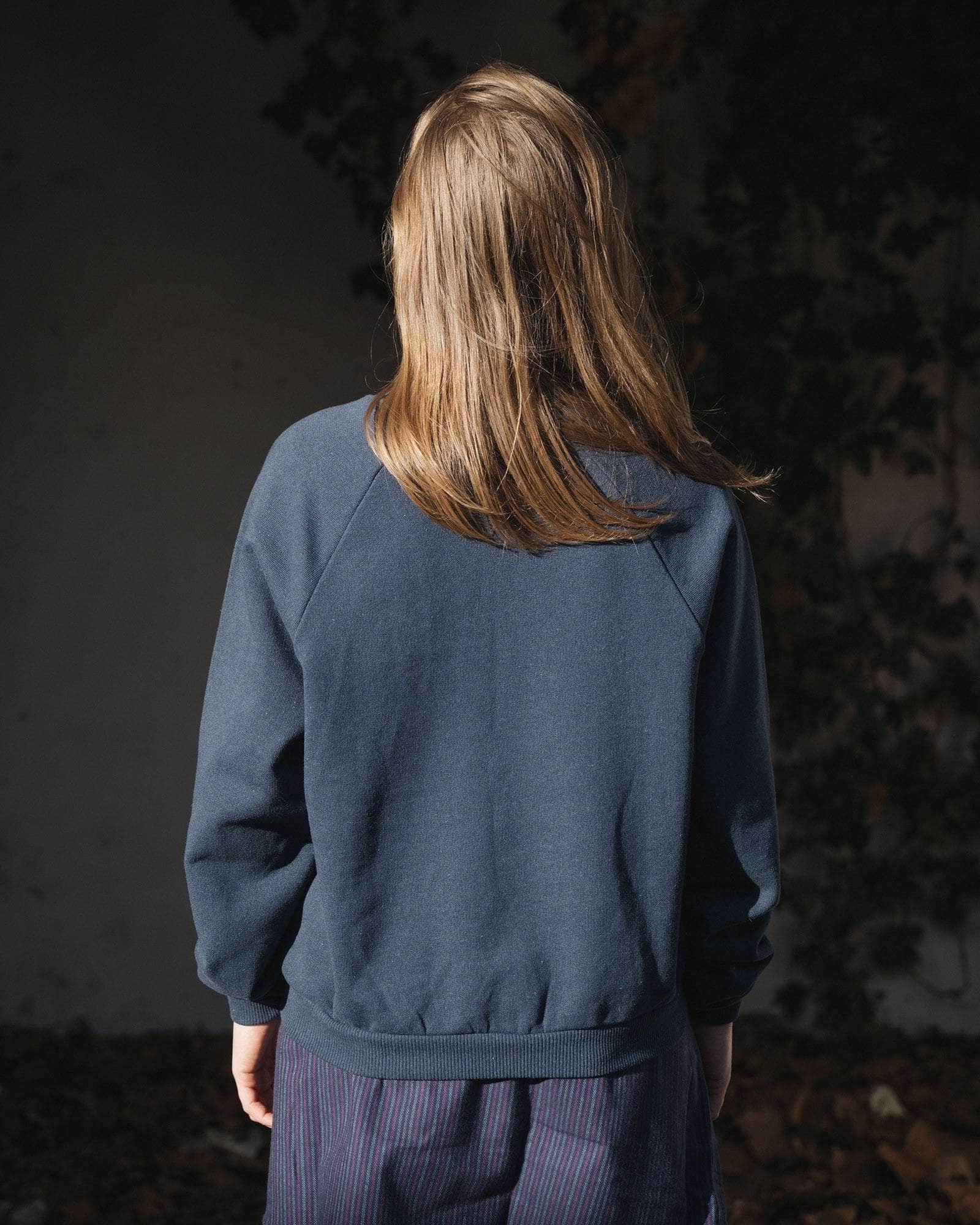 BASERANGE KNITTED RIM RAGLAN SWEATSHIRT