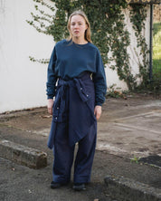 BASERANGE KNITTED RIM RAGLAN SWEATSHIRT