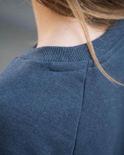 BASERANGE KNITTED RIM RAGLAN SWEATSHIRT