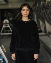 BASERANGE KNITTED RIM RAGLAN SWEATSHIRT