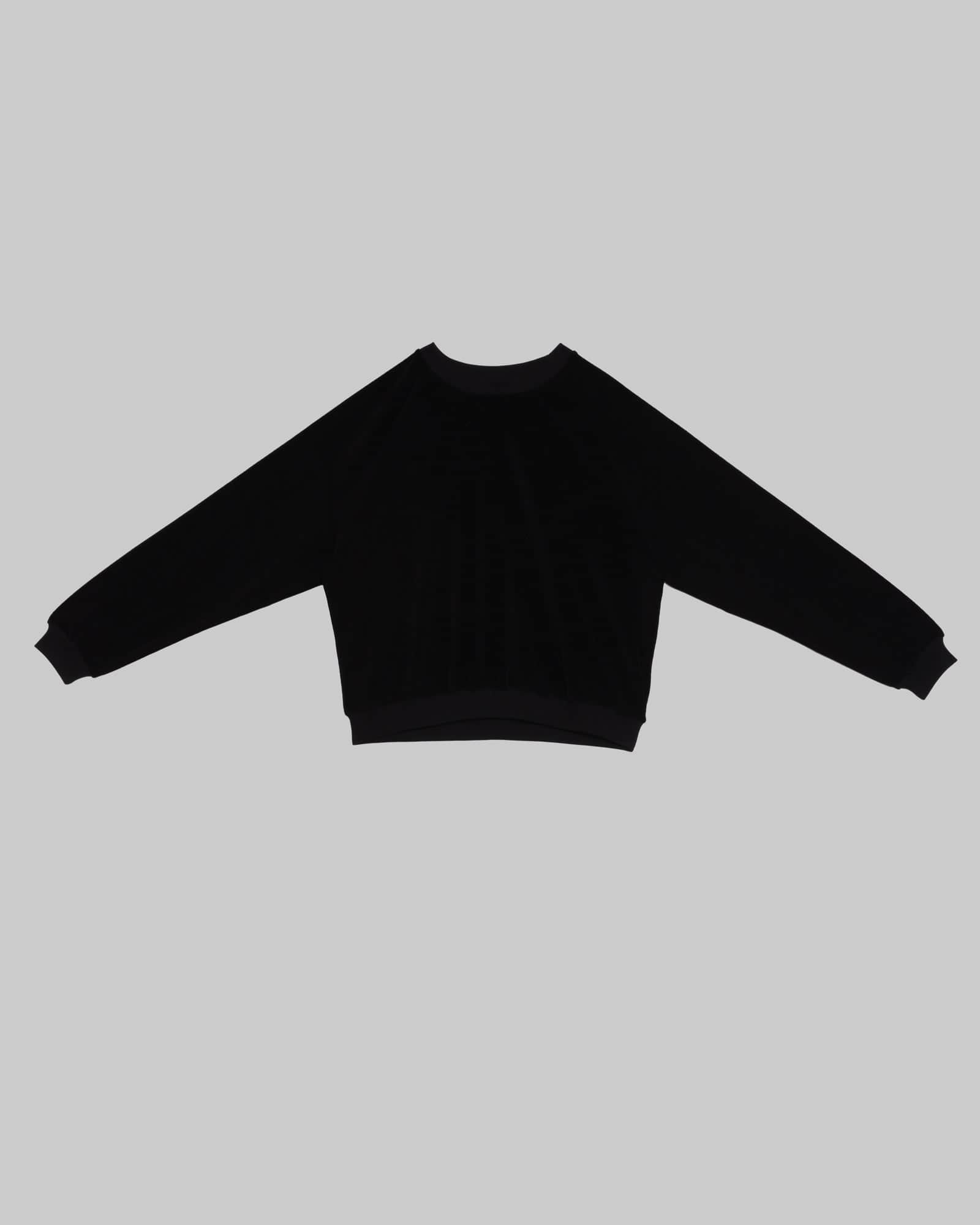 BASERANGE KNITTED RIM RAGLAN SWEATSHIRT