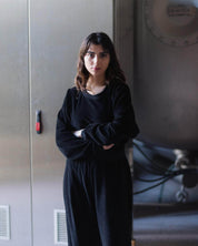 BASERANGE KNITTED RIM RAGLAN SWEATSHIRT