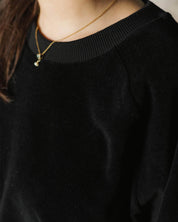 BASERANGE KNITTED RIM RAGLAN SWEATSHIRT