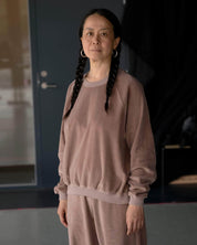 BASERANGE KNITTED RIM RAGLAN SWEATSHIRT