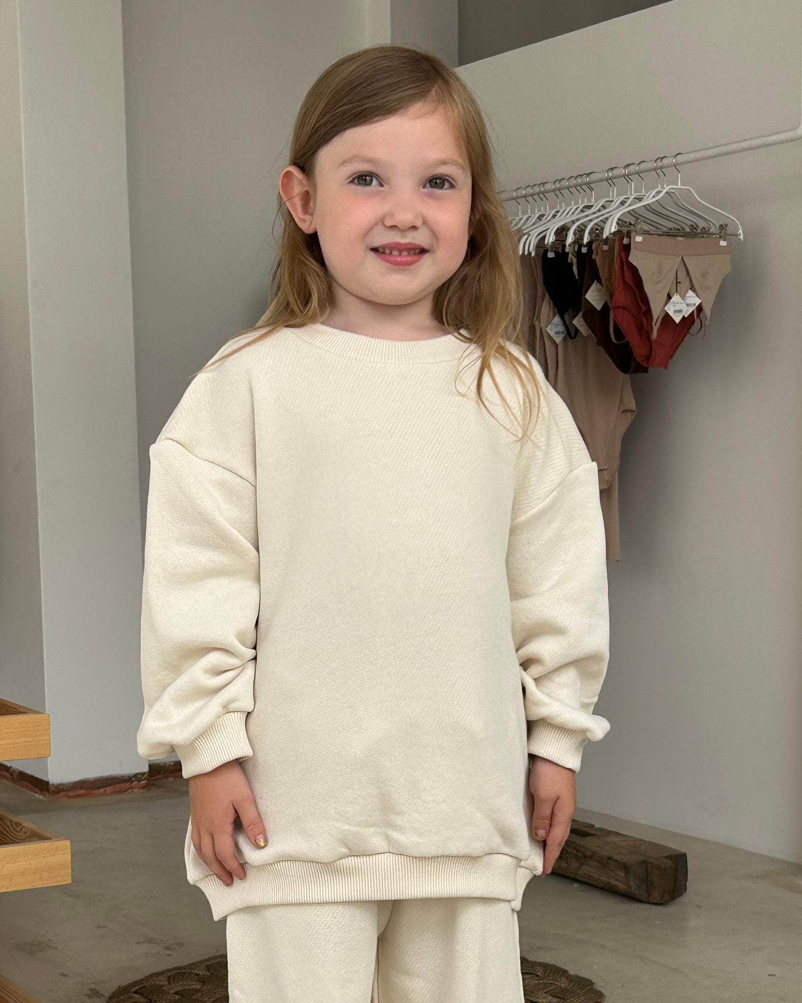 BASERANGE KNITTED RIM SWEATSHIRT - Kids