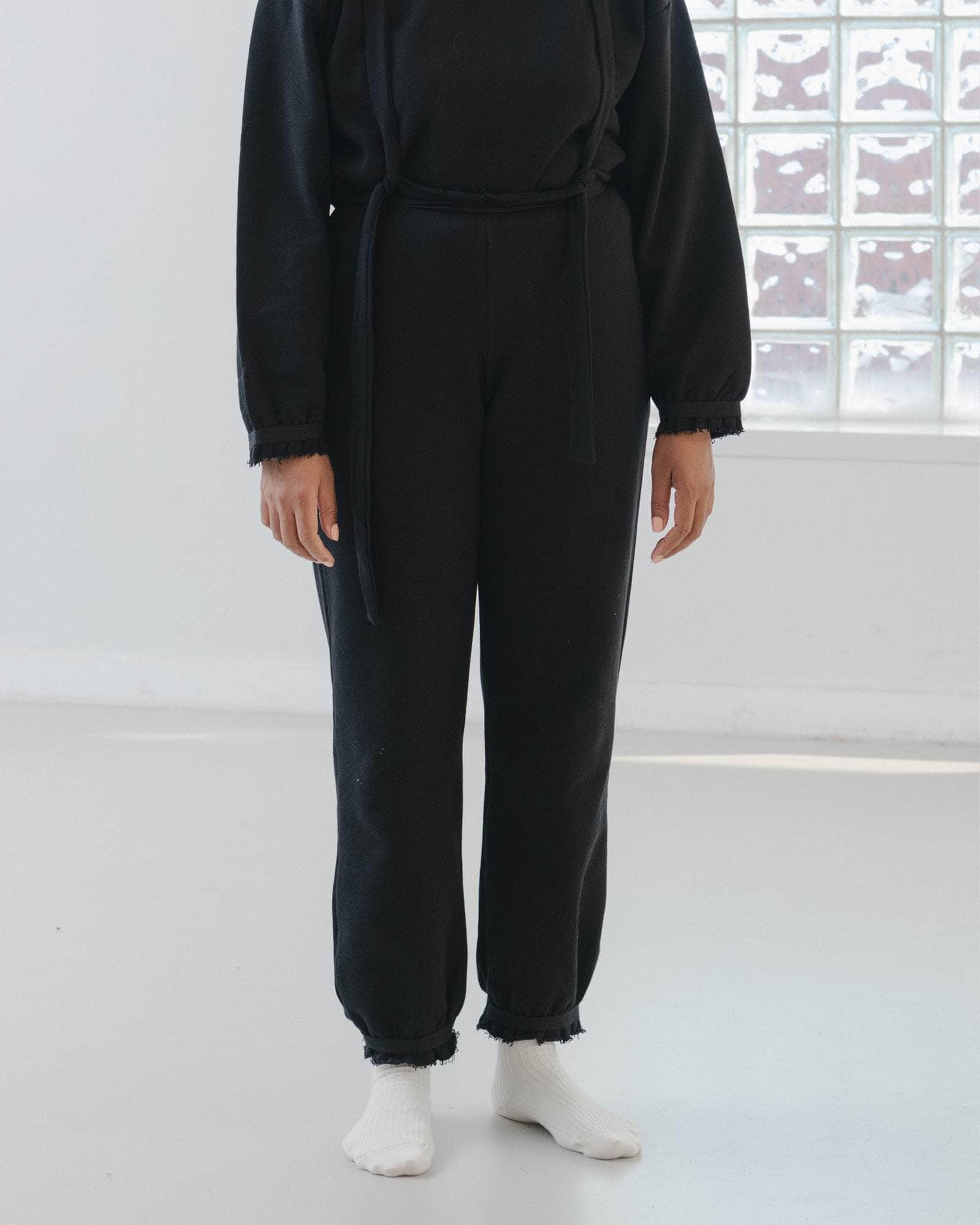 BASERANGE KNITTED ROUTE SWEATPANTS