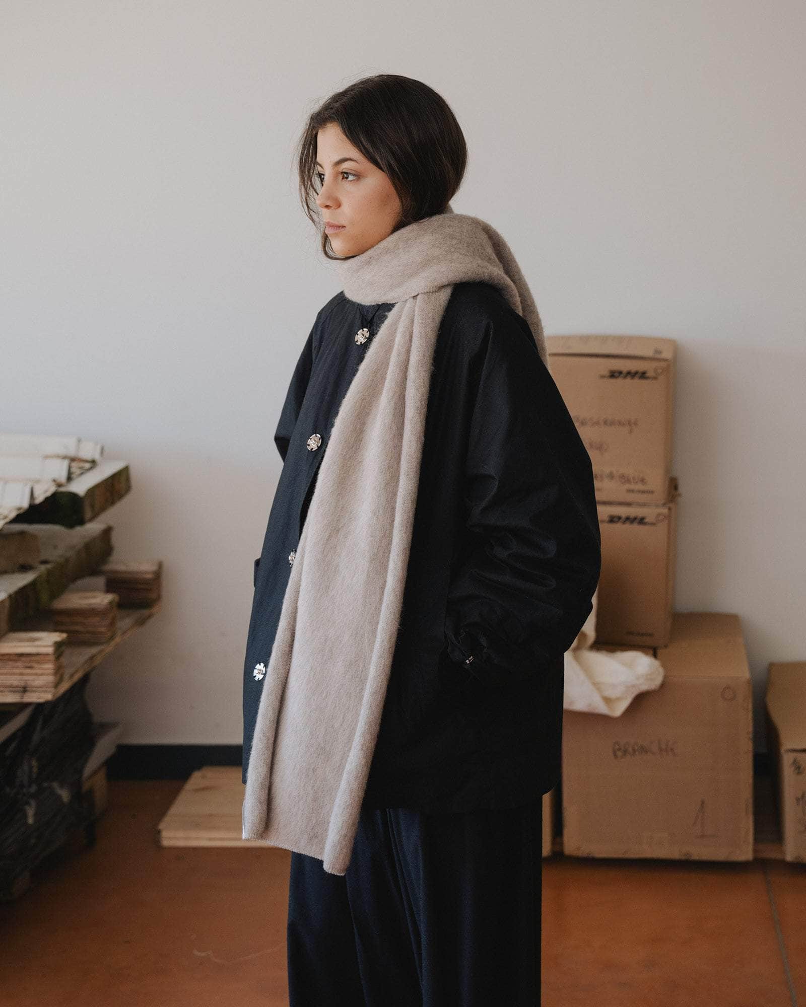 BASERANGE KNITTED SAHARA / ONE SIZE SER SCARF