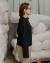 BASERANGE KNITTED SEAL POLO