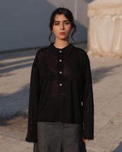 BASERANGE KNITTED SEAL POLO