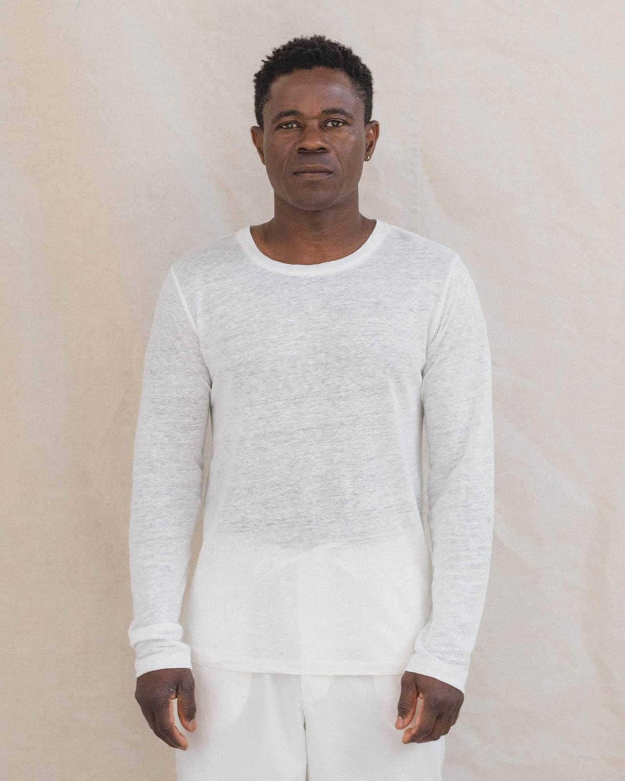 baserange t-shirt sevinc à manches longues - Fin jersey de lin