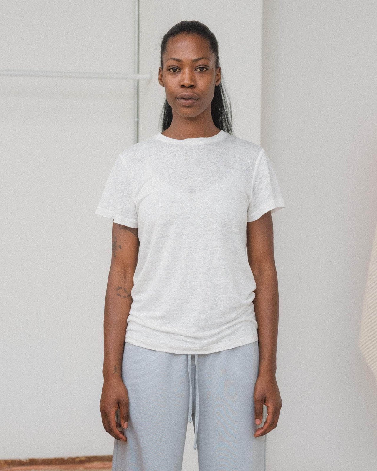 baserange t-shirt sevinc - Fin jersey de lin