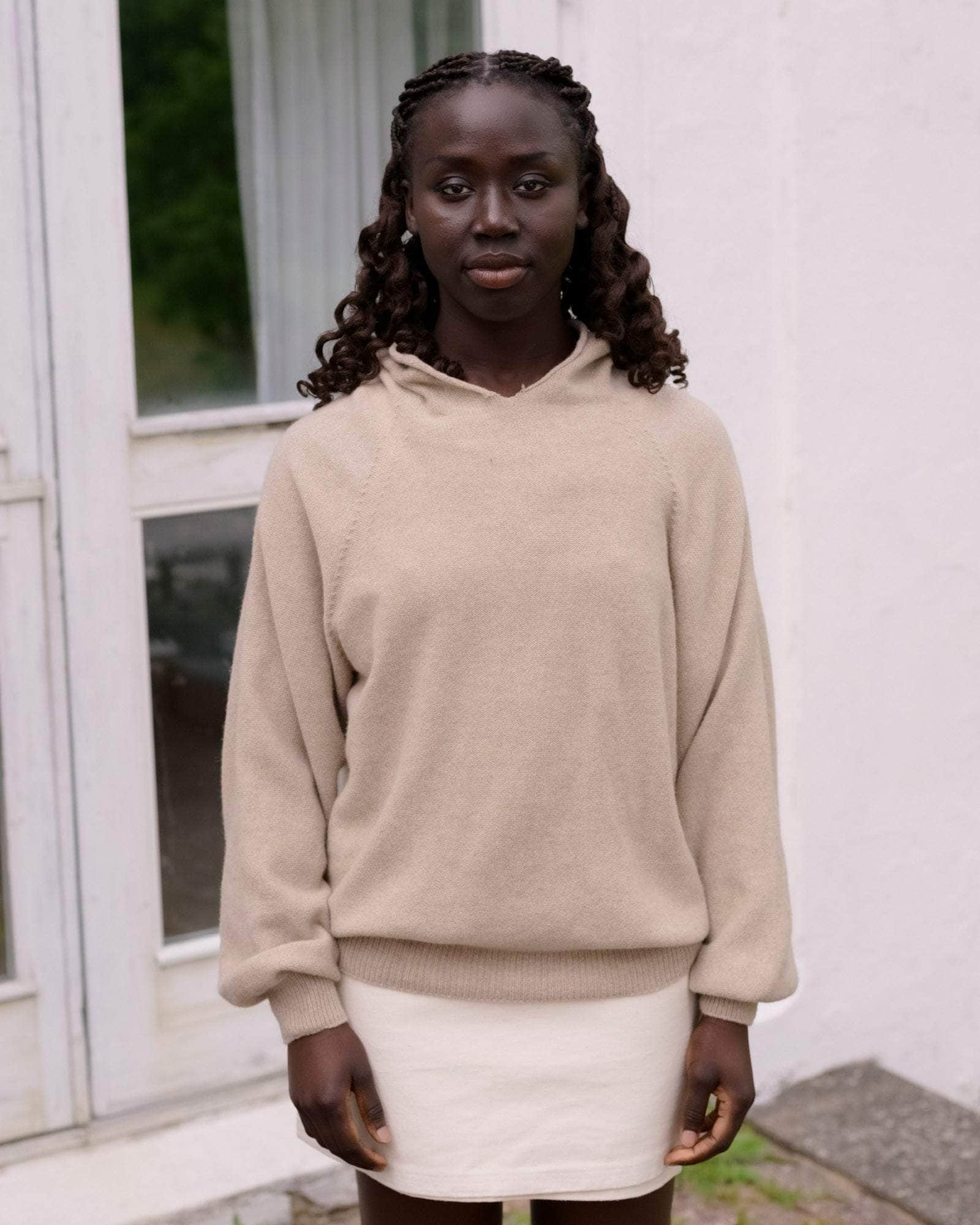 BASERANGE KNITTED SOAR HOODIE