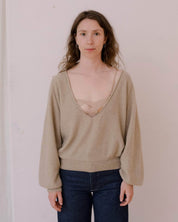 BASERANGE KNITTED SOAR V NECK
