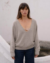 BASERANGE KNITTED SOAR V NECK