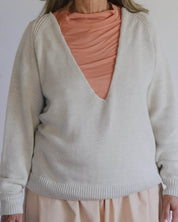 BASERANGE KNITTED SOAR V NECK