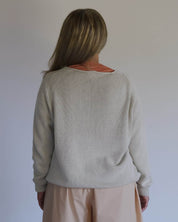 BASERANGE KNITTED SOAR V NECK