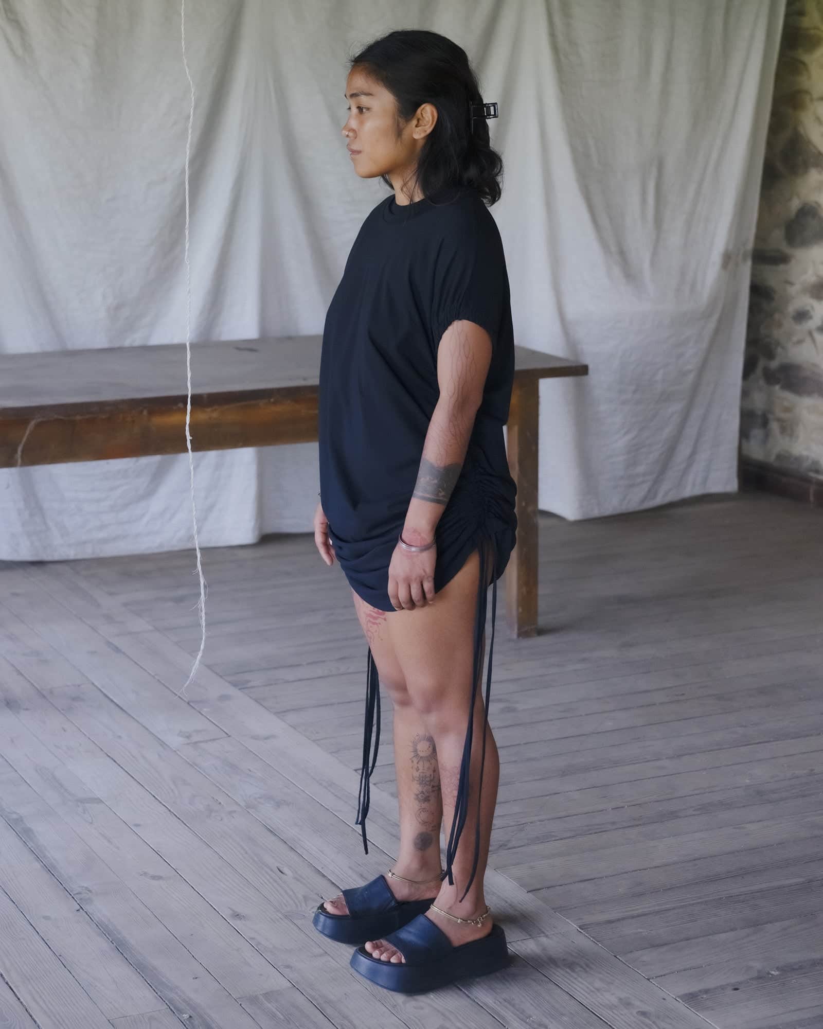 BASERANGE KNITTED STELE TANK DRESS