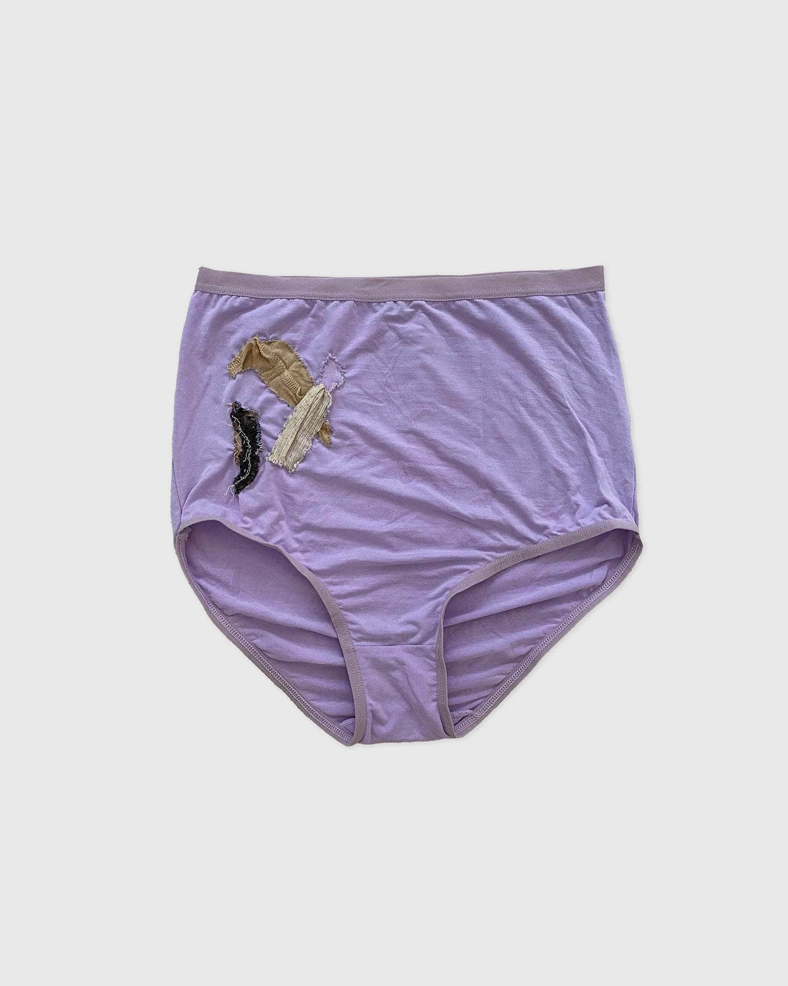 BASERANGE KNITTED STILL PURPLE / S Repair - Highwaist Pants No.137