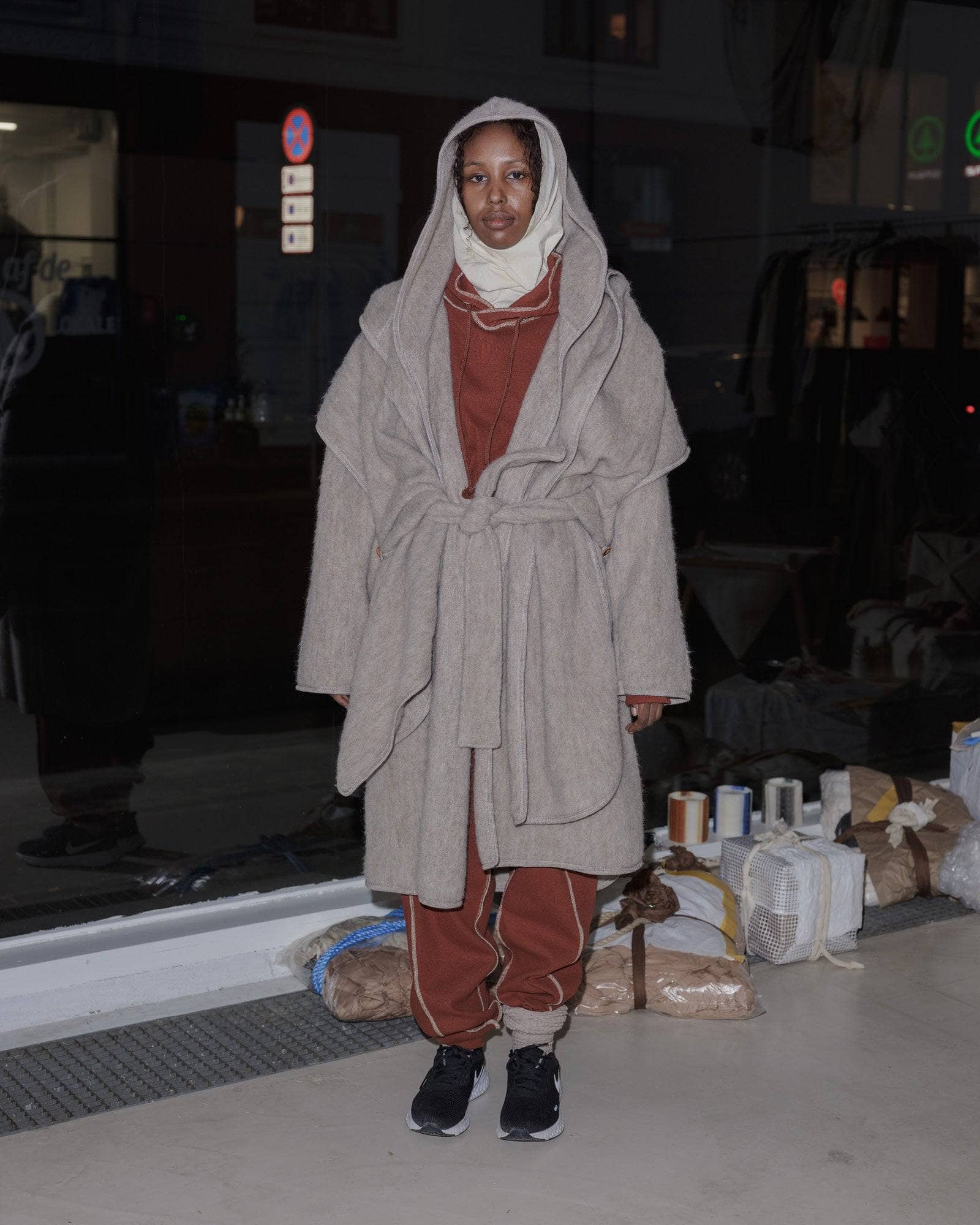 BASERANGE KNITTED TAJO PYRENEES COAT