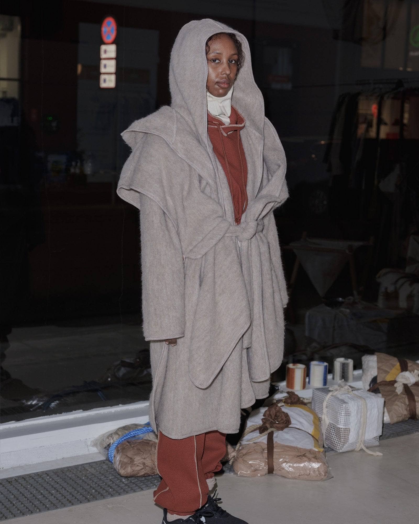 BASERANGE KNITTED TAJO PYRENEES COAT