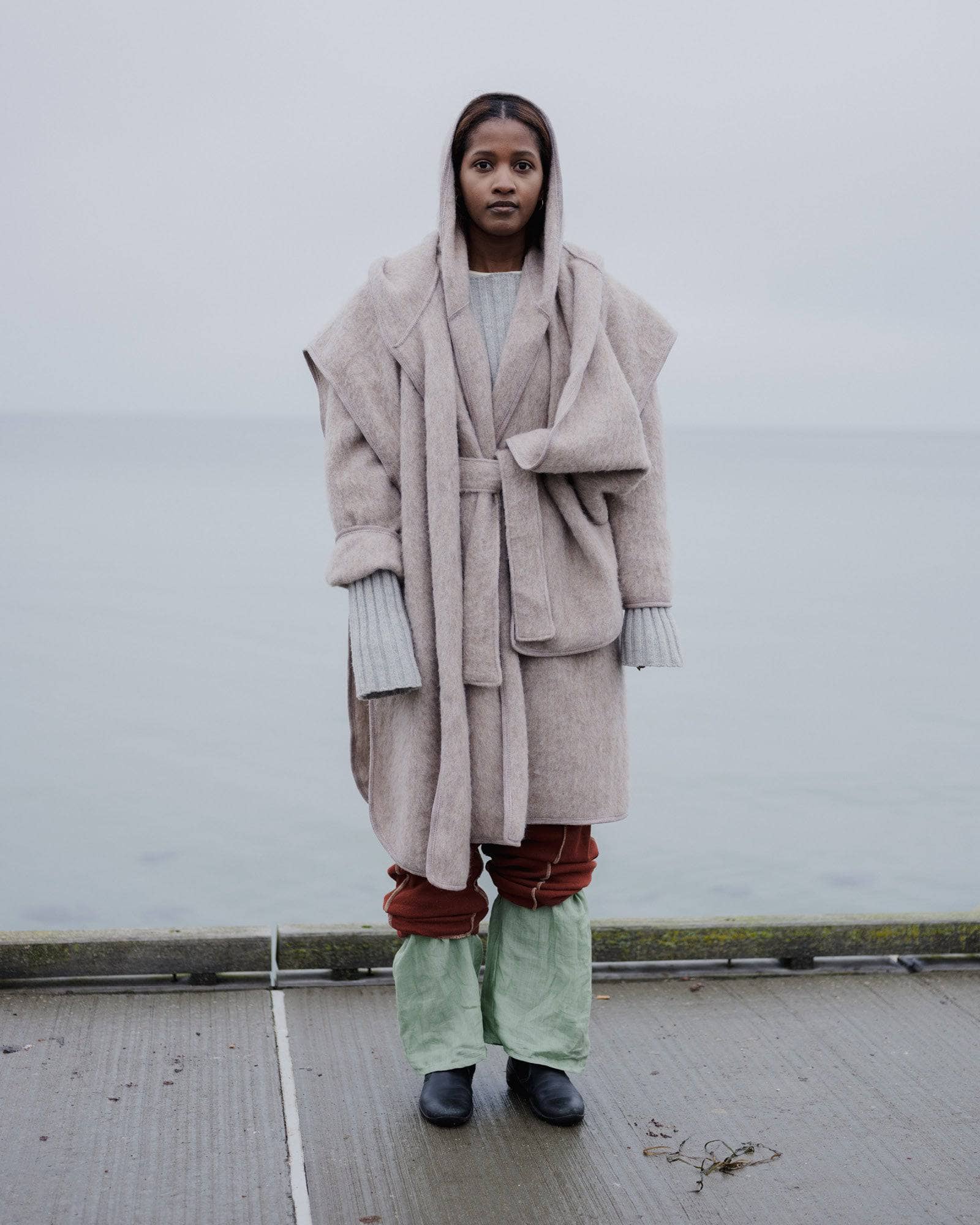 BASERANGE KNITTED TAJO PYRENEES COAT