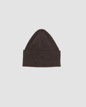 BASERANGE KNITTED TEAK BROWN / ONE SIZE WHIT BEANIE