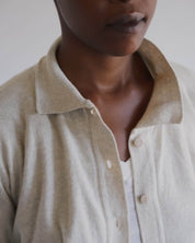 BASERANGE KNITTED TIER POLO CARDIGAN