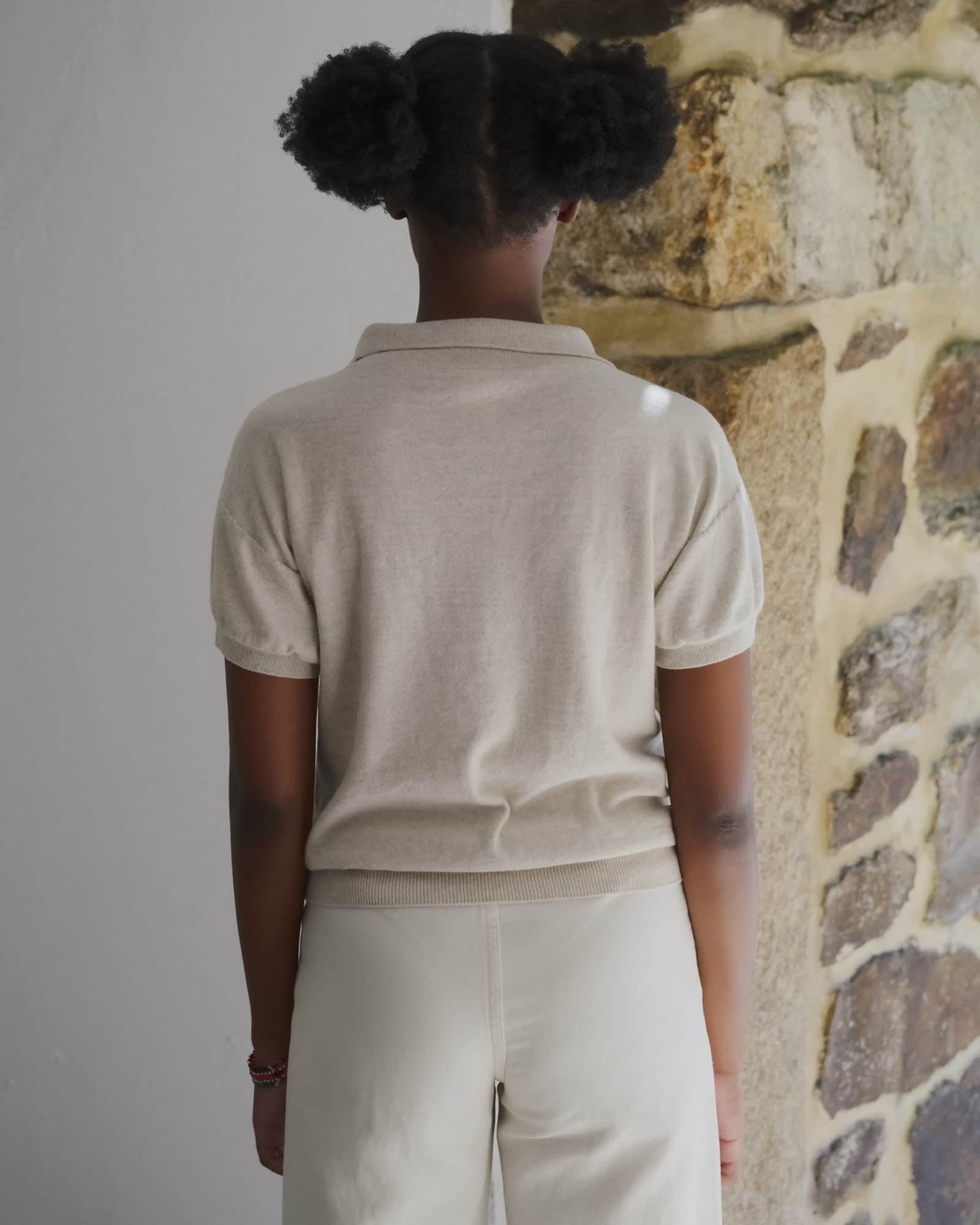 BASERANGE KNITTED TIER POLO SHORT SLEEVE