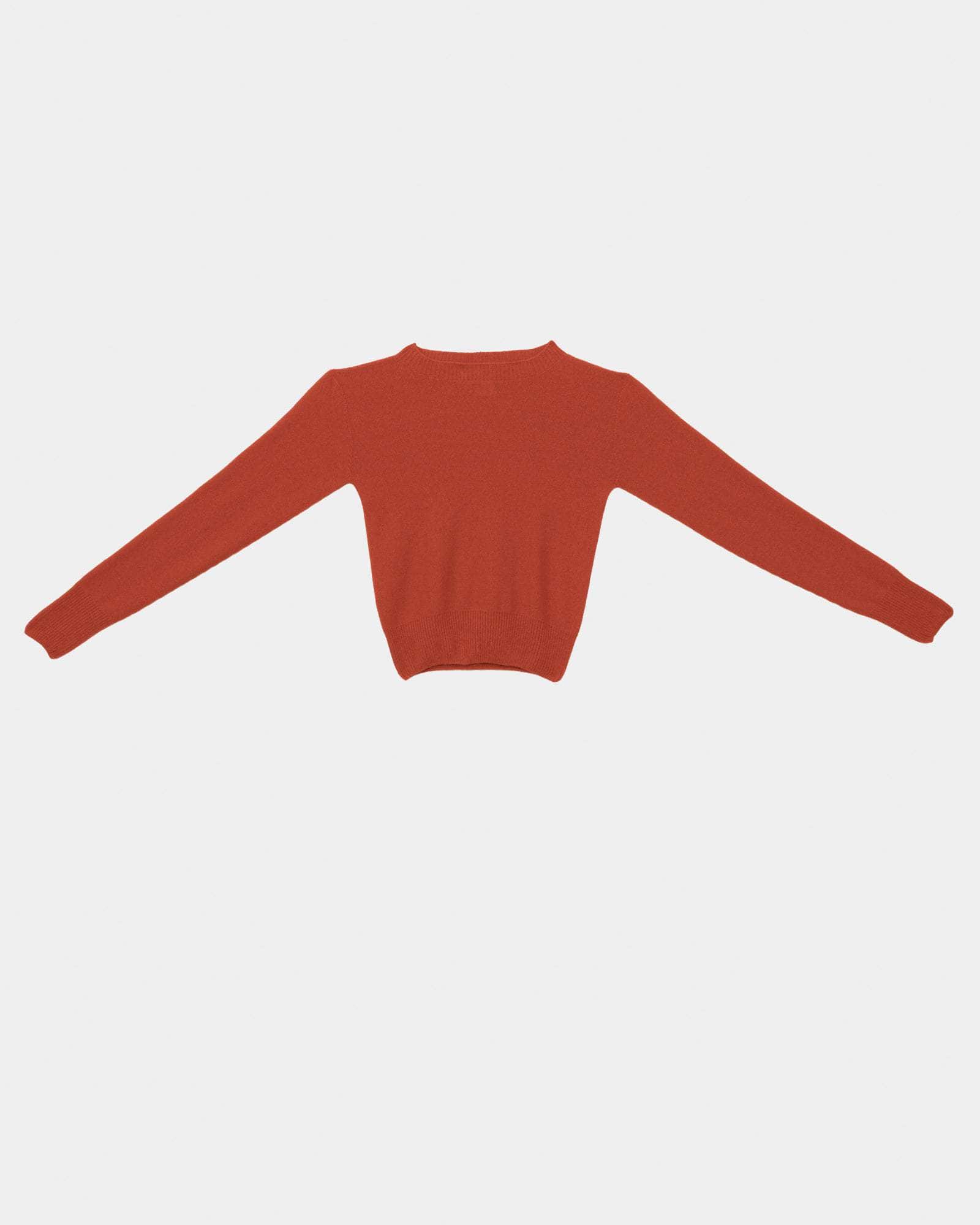Tier ニット in Melograno red | リサイクル・カシミア | Baserange