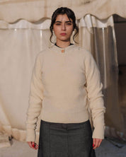 BASERANGE KNITTED TIER SWEATER