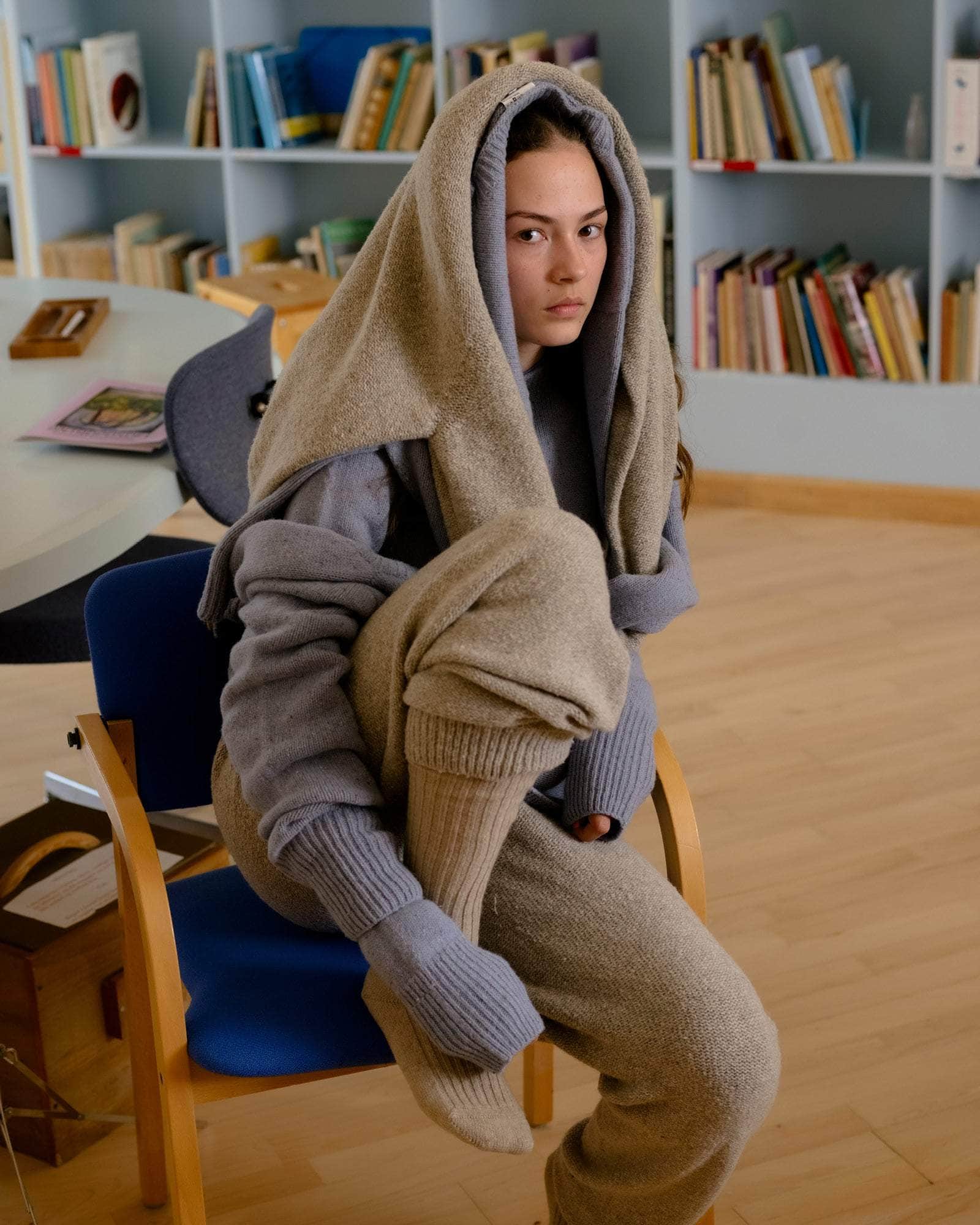 BASERANGE KNITTED TIER SWEATER