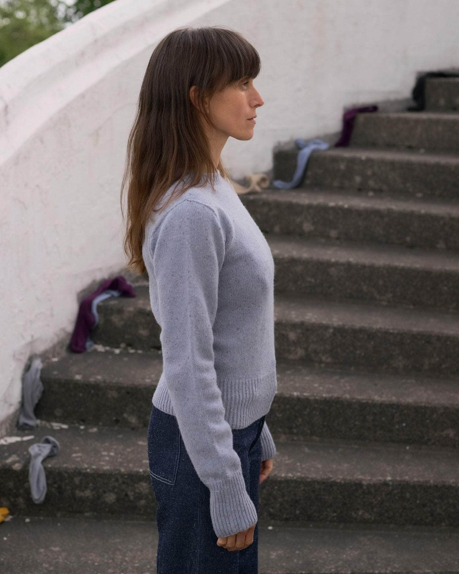 BASERANGE KNITTED TIER SWEATER