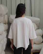 BASERANGE KNITTED VEIL TEE SHIRT