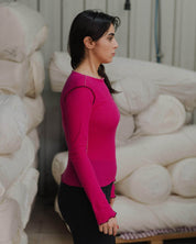 BASERANGE KNITTED VEIN LONG SLEEVE TEE